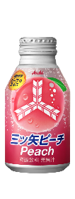 「三ツ矢」ピーチ ボトル缶300mlリフレッシュピーチ福島県産ピーチのエキスを使用、みずみずしく豊かな甘みを、三ツ矢らしく爽やかに仕上げました。リフレッシュにぴったりな、爽やかピーチ炭酸です。